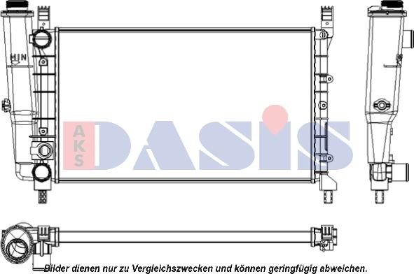 AKS Dasis 080680N - Радіатор, охолодження двигуна autocars.com.ua