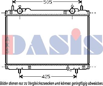 AKS Dasis 081360N - Радіатор, охолодження двигуна autocars.com.ua