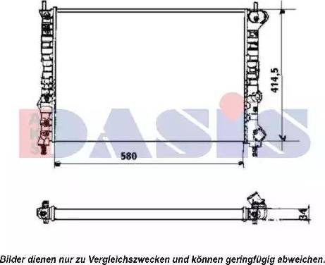 AKS Dasis 081390N - Радіатор, охолодження двигуна autocars.com.ua