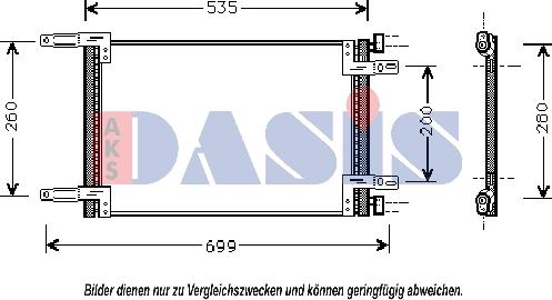 AKS Dasis 082024N - Конденсатор, кондиціонер autocars.com.ua