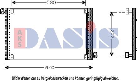 AKS Dasis 082032N - Конденсатор, кондиціонер autocars.com.ua