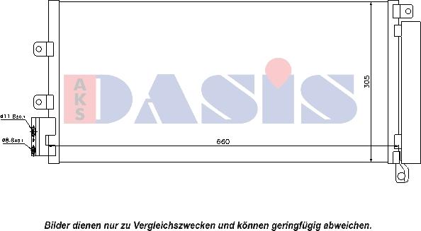 AKS Dasis 082046N - Конденсатор, кондиціонер autocars.com.ua