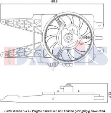 AKS Dasis 088068N - Вентилятор, охолодження двигуна autocars.com.ua