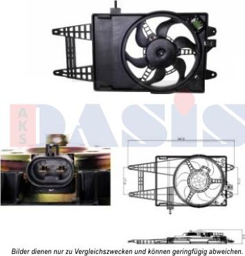 AKS Dasis 088082N - Вентилятор, охолодження двигуна autocars.com.ua