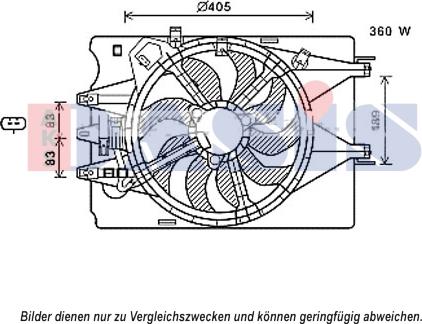 AKS Dasis 088104N - Вентилятор, охолодження двигуна autocars.com.ua