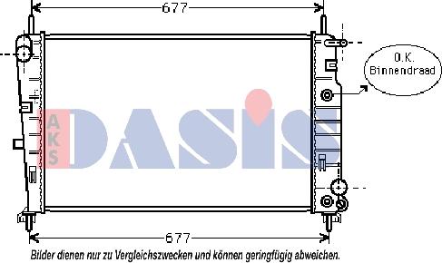 AKS Dasis 090031N - Радіатор, охолодження двигуна autocars.com.ua