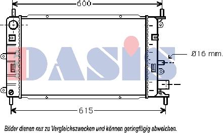 AKS Dasis 090067N - Радіатор, охолодження двигуна autocars.com.ua