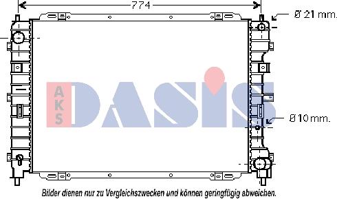 AKS Dasis 090085N - Радиатор, охлаждение двигателя autodnr.net