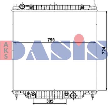 AKS Dasis 090133N - Радіатор, охолодження двигуна autocars.com.ua