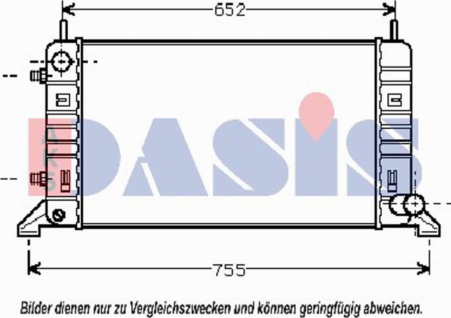 AKS Dasis 090180N - Радіатор, охолодження двигуна autocars.com.ua