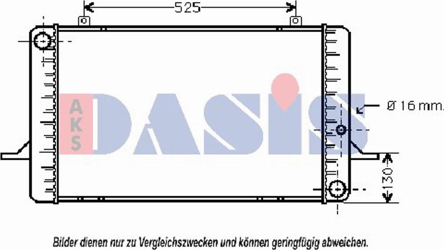 AKS Dasis 090380N - Радіатор, охолодження двигуна autocars.com.ua