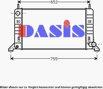 AKS Dasis 090550N - Радіатор, охолодження двигуна autocars.com.ua