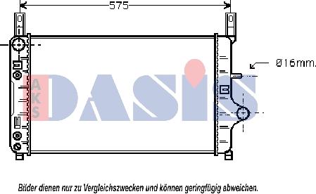 AKS Dasis 090900N - Радіатор, охолодження двигуна autocars.com.ua