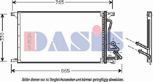 AKS Dasis 092024N - Конденсатор, кондиціонер autocars.com.ua