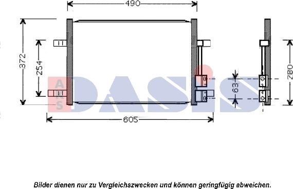 AKS Dasis 092029N - Конденсатор, кондиціонер autocars.com.ua