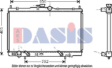 AKS Dasis 100019N - Радіатор, охолодження двигуна autocars.com.ua