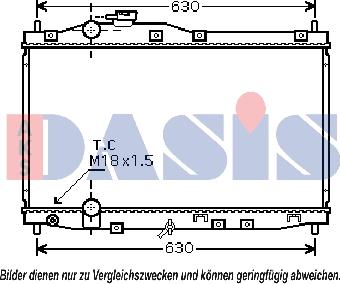 AKS Dasis 100032N - Радіатор, охолодження двигуна autocars.com.ua