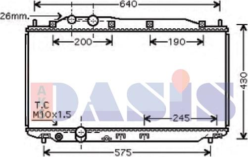 AKS Dasis 100057N - Радиатор, охлаждение двигателя autodnr.net