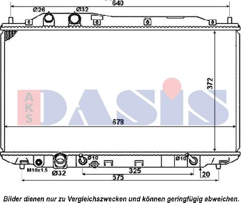 AKS Dasis 100061N - Радиатор, охлаждение двигателя autodnr.net