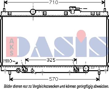 AKS Dasis 100062N - Радіатор, охолодження двигуна autocars.com.ua