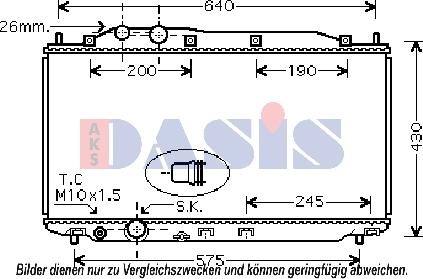 AKS Dasis 100068N - Радиатор, охлаждение двигателя autodnr.net