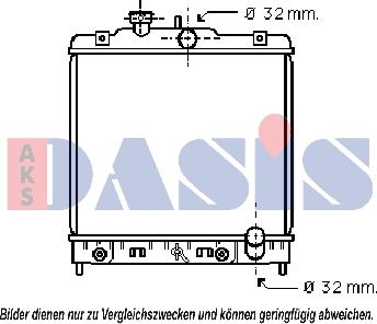 AKS Dasis 100260N - Радіатор, охолодження двигуна autocars.com.ua