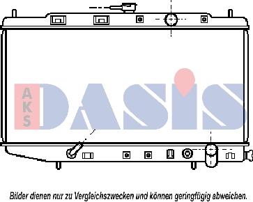 AKS Dasis 100880N - Радіатор, охолодження двигуна autocars.com.ua