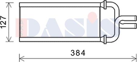 AKS Dasis 109000N - Теплообмінник, опалення салону autocars.com.ua