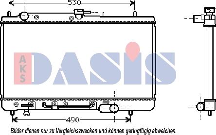 AKS Dasis 110026N - Радіатор, охолодження двигуна autocars.com.ua