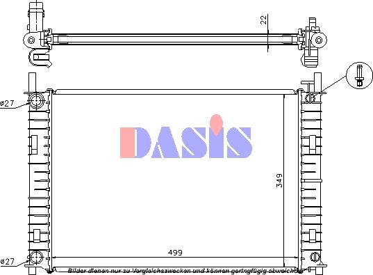 AKS Dasis 110037N - Радиатор, охлаждение двигателя autodnr.net