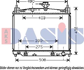 AKS Dasis 110066N - Радіатор, охолодження двигуна autocars.com.ua