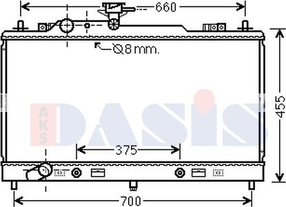 AKS Dasis 110075N - Радіатор, охолодження двигуна autocars.com.ua