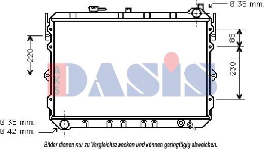 AKS Dasis 110190N - Радіатор, охолодження двигуна autocars.com.ua