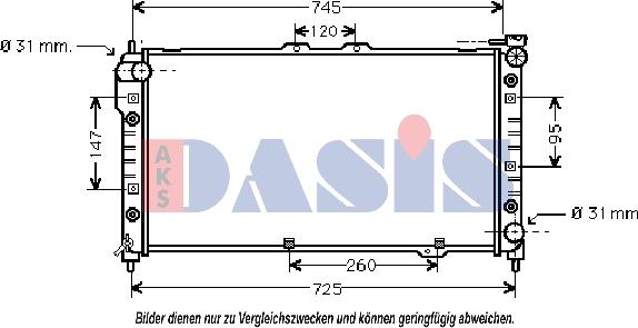 AKS Dasis 110230N - Радіатор, охолодження двигуна autocars.com.ua