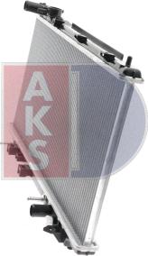 AKS Dasis 110280N - Радіатор, охолодження двигуна autocars.com.ua