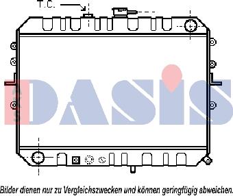 AKS Dasis 111140N - Радіатор, охолодження двигуна autocars.com.ua