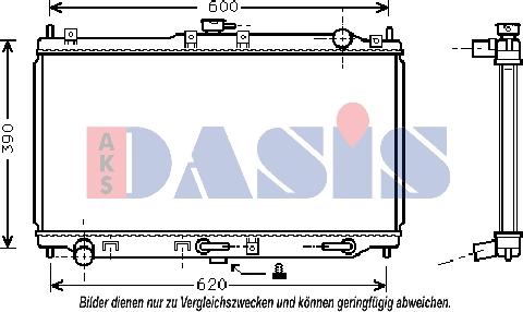 AKS Dasis 111300N - Радіатор, охолодження двигуна autocars.com.ua