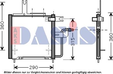 AKS Dasis 112014N - Конденсатор, кондиціонер autocars.com.ua