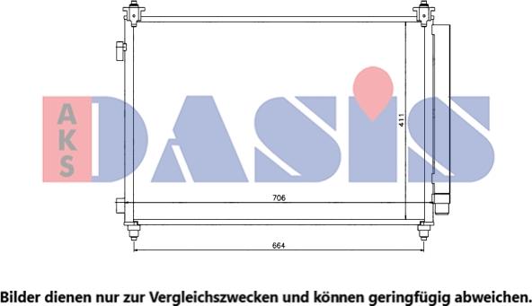 AKS Dasis 112041N - Конденсатор, кондиціонер autocars.com.ua