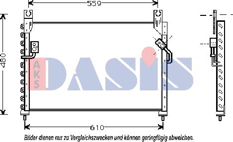 AKS Dasis 112180N - Конденсатор, кондиціонер autocars.com.ua