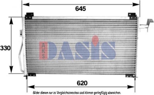 AKS Dasis 112330N - Конденсатор, кондиціонер autocars.com.ua