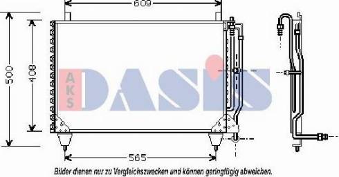 AKS Dasis 120005N - Конденсатор, кондиціонер autocars.com.ua