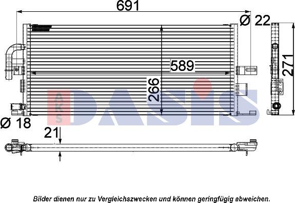 AKS Dasis 120018N - Радіатор, охолодження двигуна autocars.com.ua