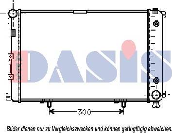 AKS Dasis 120053N - Радіатор, охолодження двигуна autocars.com.ua