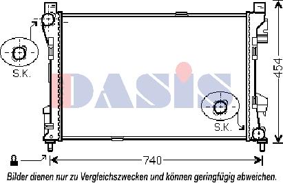 AKS Dasis 120078N - Радиатор, охлаждение двигателя autodnr.net