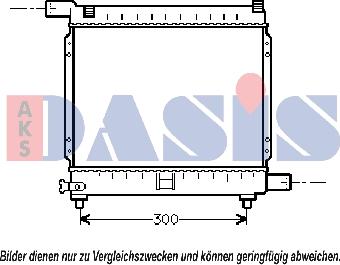 AKS Dasis 120390N - Радіатор, охолодження двигуна autocars.com.ua