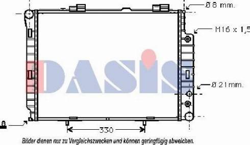 AKS Dasis 120700N - Радиатор, охлаждение двигателя autodnr.net