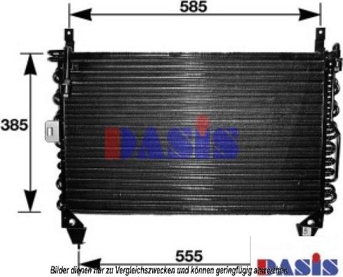 AKS Dasis 121860N - Конденсатор, кондиціонер autocars.com.ua