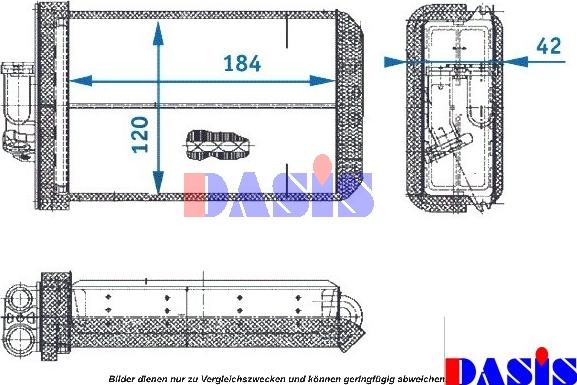 AKS Dasis 129370N - Теплообмінник, опалення салону autocars.com.ua