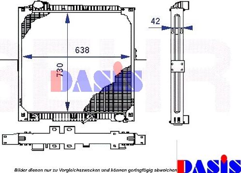 AKS Dasis 130320N - Радіатор, охолодження двигуна autocars.com.ua